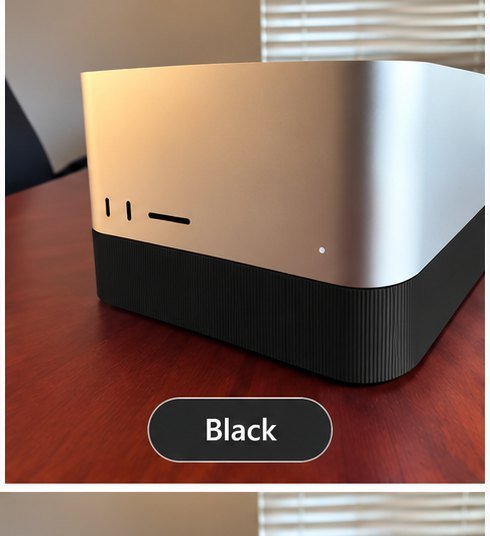 Black ribbed stand color visualization