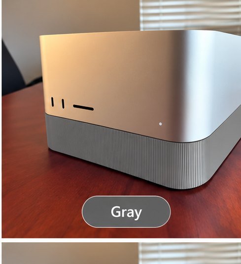 Gray ribbed stand color visualization
